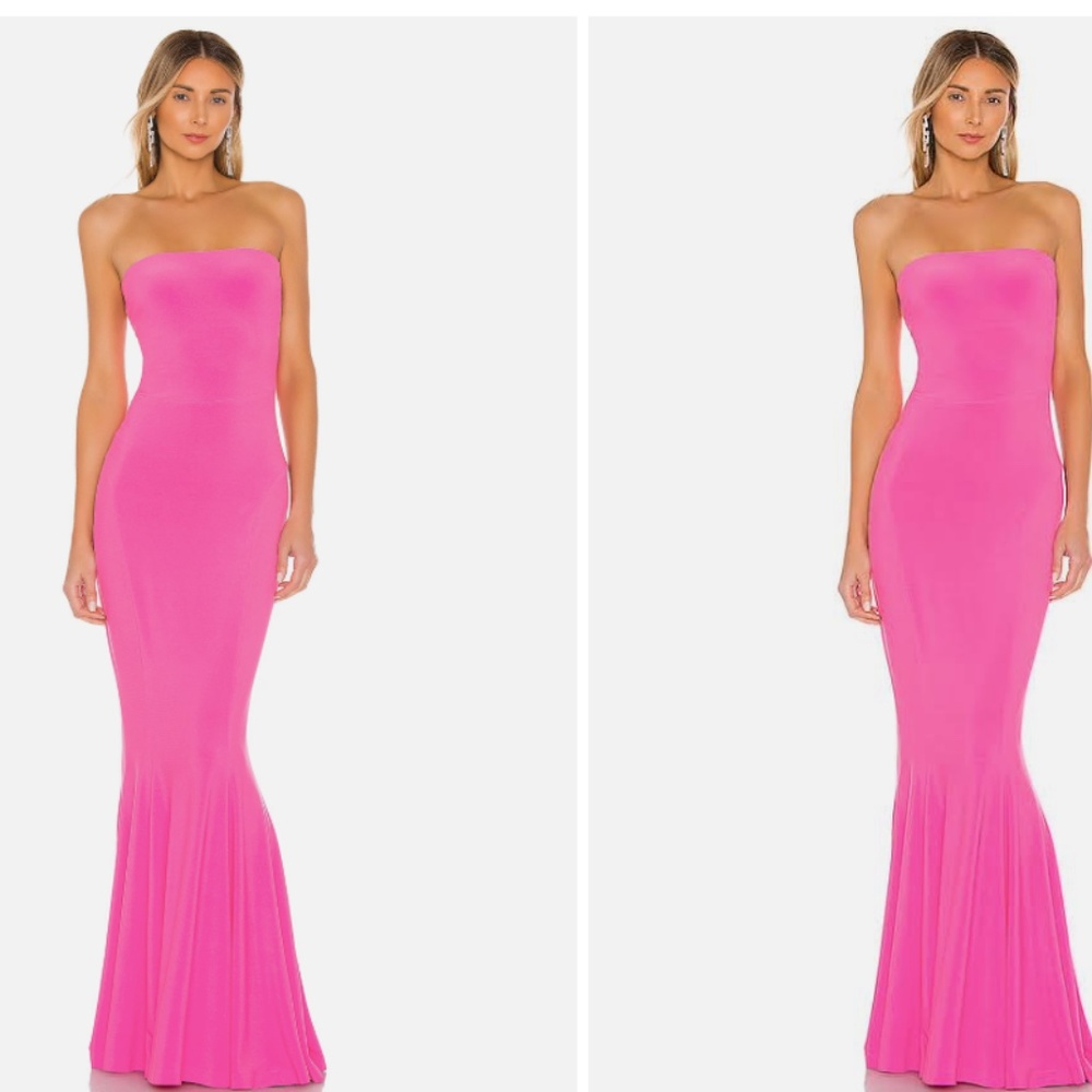 Norma Kamali Gorgeous Fishtail Dress Pink Sz Medium